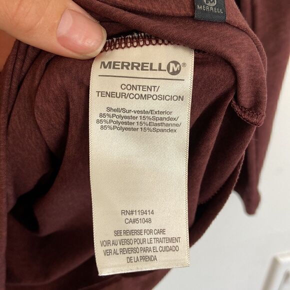 Merrell Evoke Longsleeve Tunic Jersey in Bourbon Size XS - Picture 6 of 9